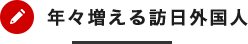 年々増える訪日外国人 