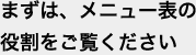 まずは、メニュー表の役割をご覧ください